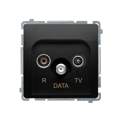 Simon Basic r-TV-DATA socket, atten.: 10dB, black matt