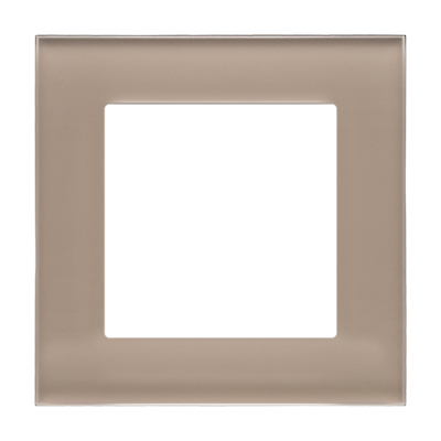 Simon 55 Nature single frame, glass, frosted beige glass