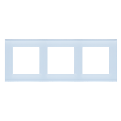 Simon 55 Nature triple frame, glass, frosted blue glass