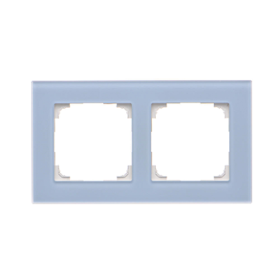 Simon 55 Nature double frame, glass, frosted blue glass