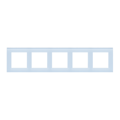 Simon 55 Nature quintuple frame, glass, frosted blue glass