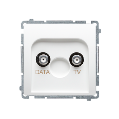 Simon Basic TV-DATA aerial socket, atten.: 5dB, white