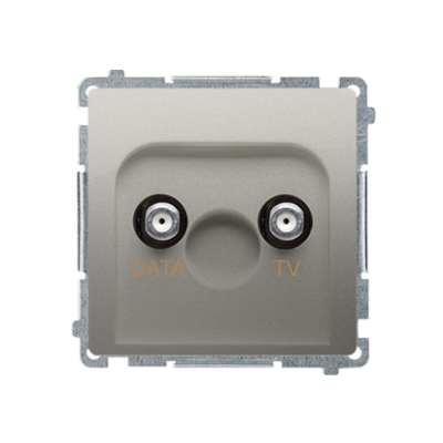 Simon Basic TV-DATA aerial socket, atten.: 5dB, satin, metallized