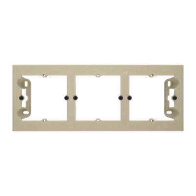 Simon 55 triple surface mounted box, champagne matt