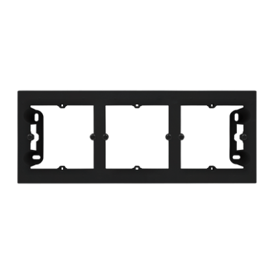 Simon 55 triple surface mounted box, black matt