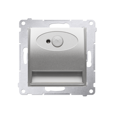 Simon 54 LED luminaire with motion sensor, 230V, silver matt, metalic