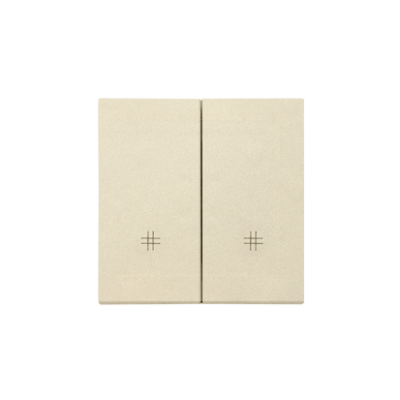 Simon 55 double button for switches and push buttons, champagne matt
