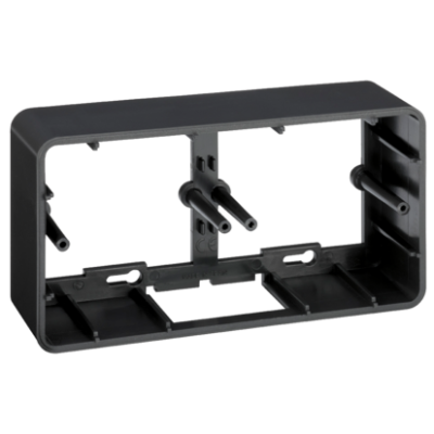 Sourface mounted foldable box, K45, 2×K45, black