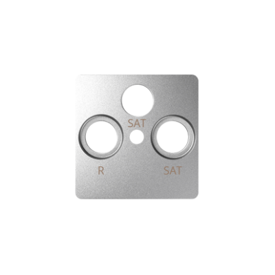 Simon 82 cover for SAT-SAT-RTV aerial socket, cold aluminum
