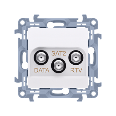 Simon 10 RTV-DATA-SAT socket, atten.: 1.5dB, white