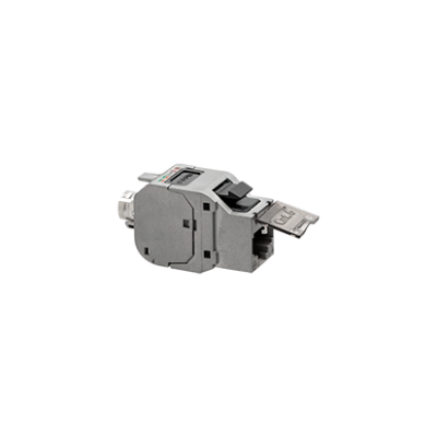 For various series computer socket RJ45 insert cat. 6A, shielded (STP), (Accessory), stainless steel