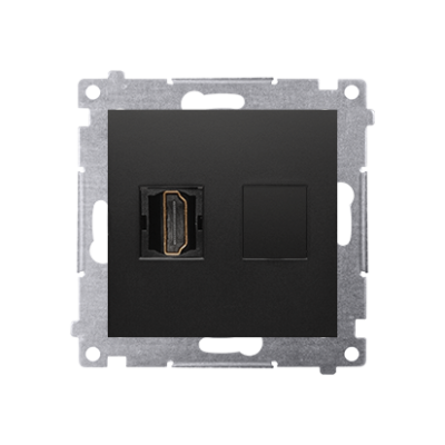 Simon 54 HDMI single socket, black matt