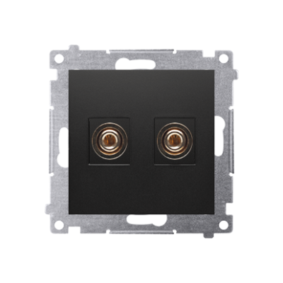 Simon 54 loudspeaker socket, black matt