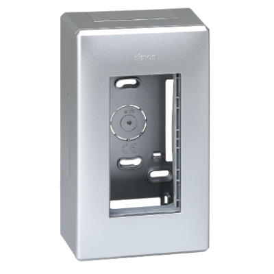 Surface mounted box, Simon 500, 1×S500, 2×K45, aluminum