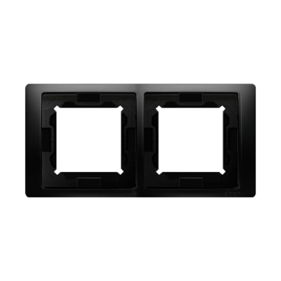 Simon Basic Neos IP44 double frame, black matt