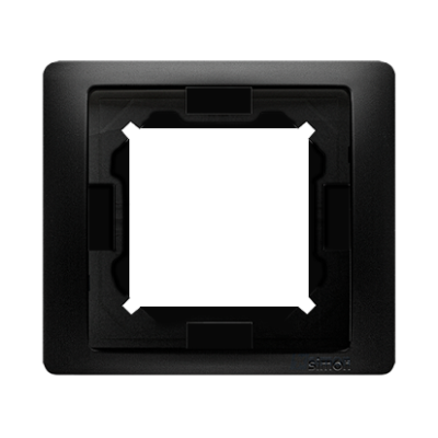 Simon Basic Neos IP 44 single frame, black matt