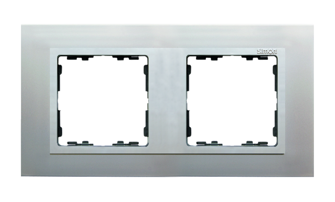 Simon82 Nature double frame, metal, aluminum / aluminum matt