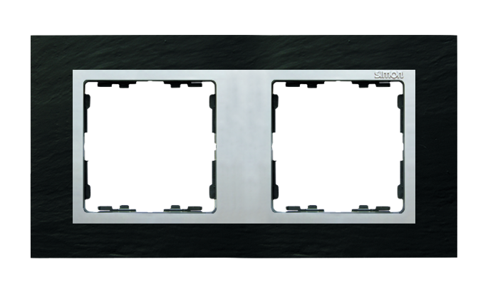 Simon82 Nature double frame, metal, slate / Aluminum