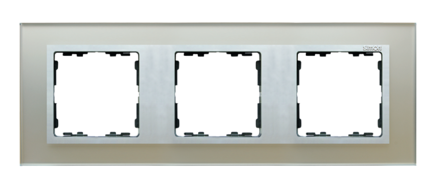 Simon82 Nature triple frame, glass, silver / Aluminum