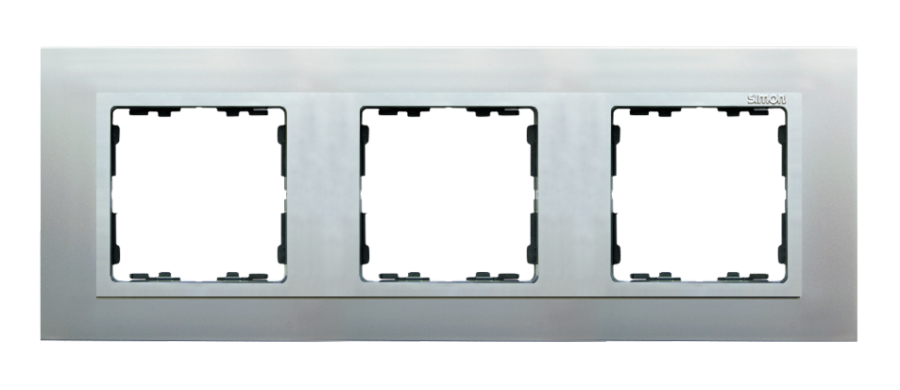 Simon82 Nature triple frame, metal, aluminum / aluminum matt
