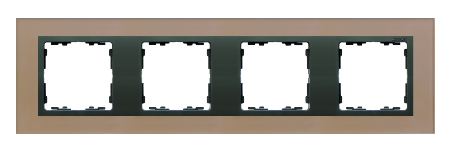 Simon82 Nature quadruple frame, glass, copper / Graphite