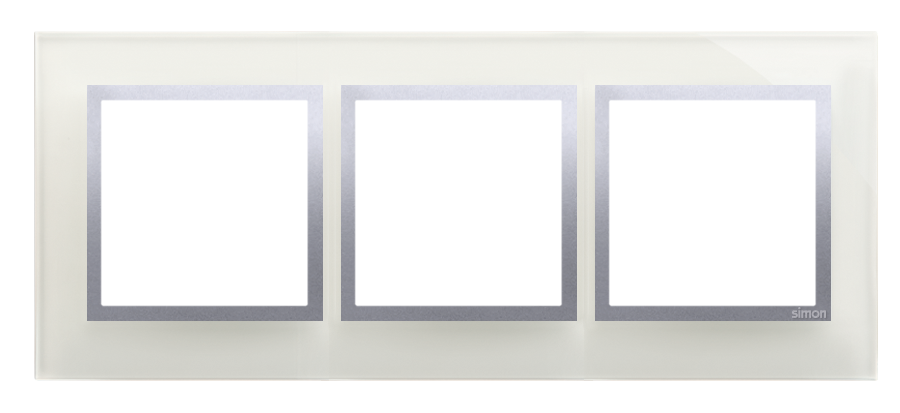 Simon 54 Nature triple frame, glass, silver mist