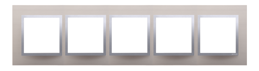 Simon 54 Nature quintuple frame, metal, satin glare
