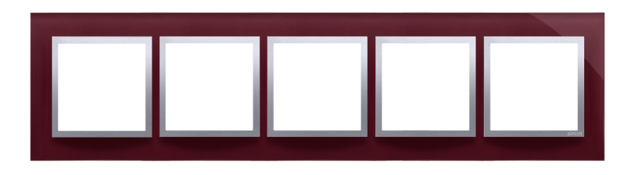 Simon 54 Nature quintuple frame, glass, tempting plum