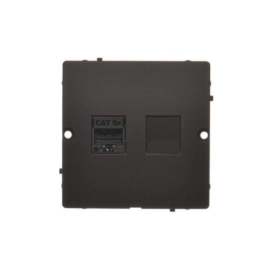 Simon Basic viena IT jungtis RJ45, 5e kategorijos (modulis), matinė juoda