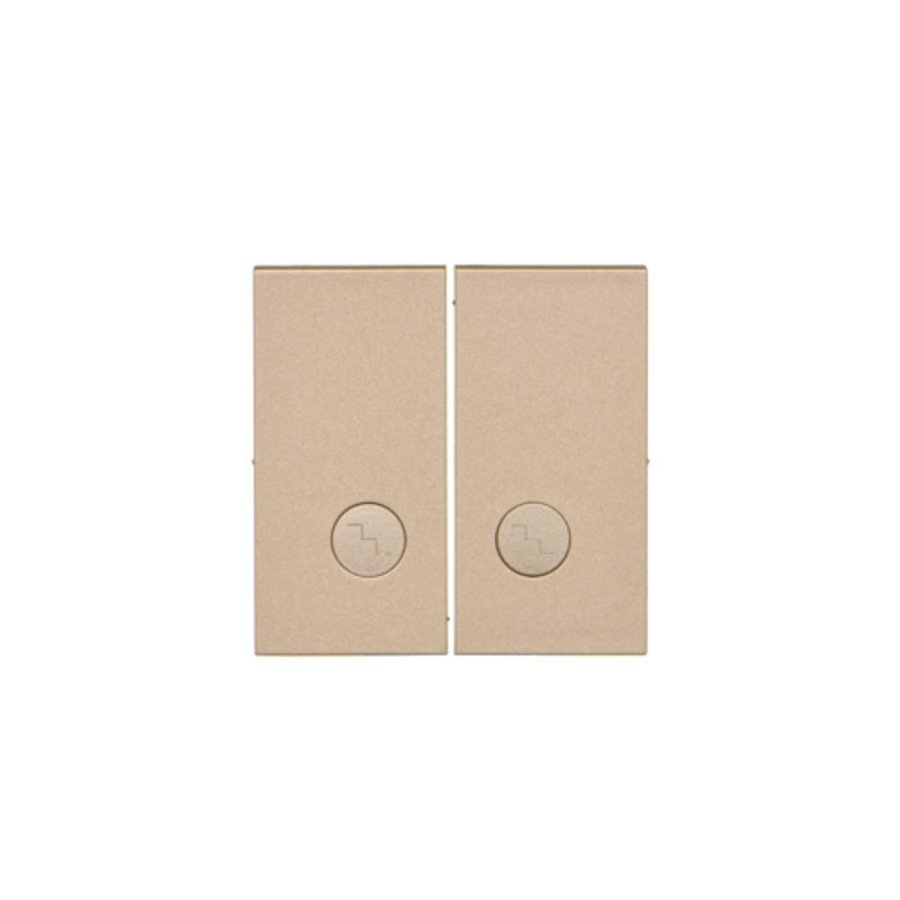 Simon 55 double button for switches and push buttons, champagne matt