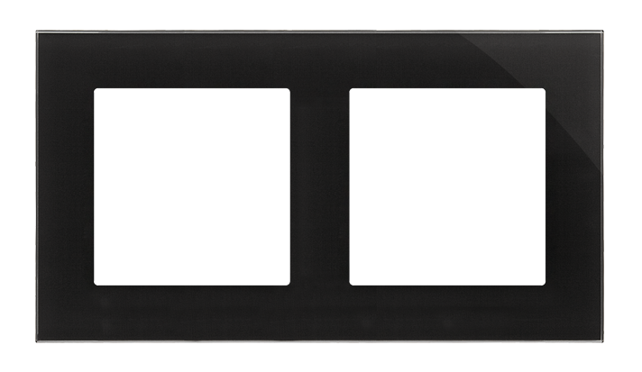 Simon 55 Nature double frame, glass, classic black glass