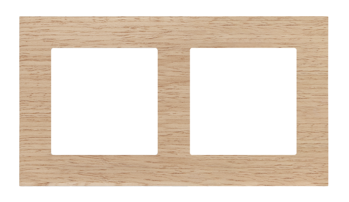 Simon 55 Nature double frame, wood, light oak