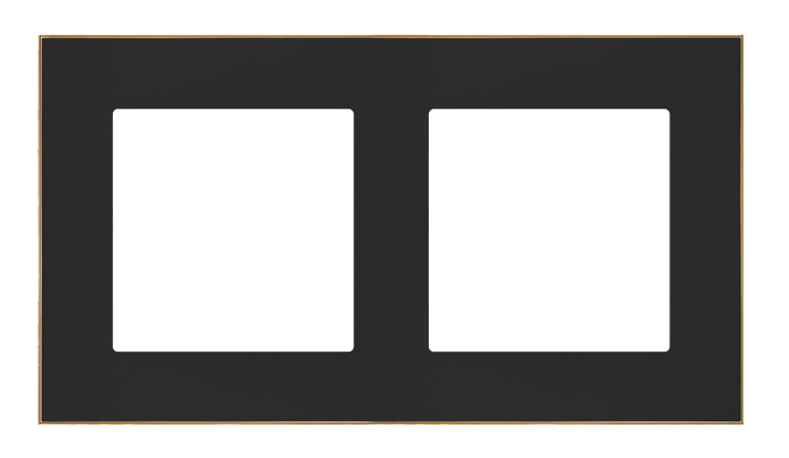 Simon 55 double frame, gold base, black
