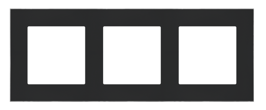 Simon 55 triple frame, chrome base, black