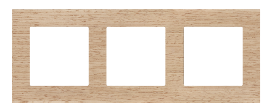 Simon 55 Nature triple frame, wood, light oak