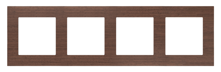 Simon 55 Nature quadruple frame, wood, hazel