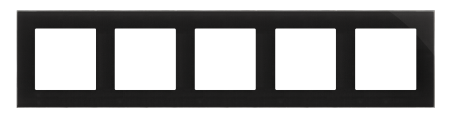 Simon 55 Nature quintuple frame, glass, classic black glass