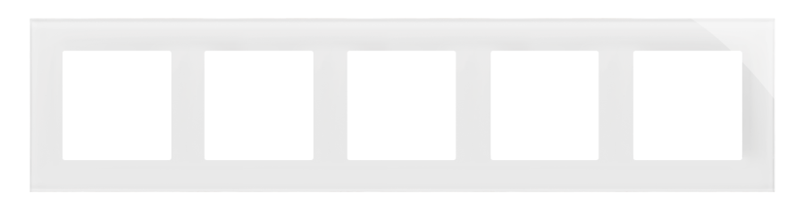 Simon 55 Nature quintuple frame, glass, classic white glass