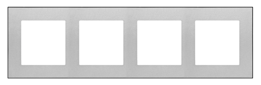Simon 55 quadruple frame, black base, aluminum