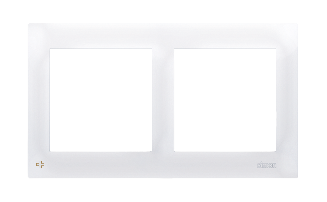 Simon 54 Premium double frame for plasterboard boxes, antibacterial white