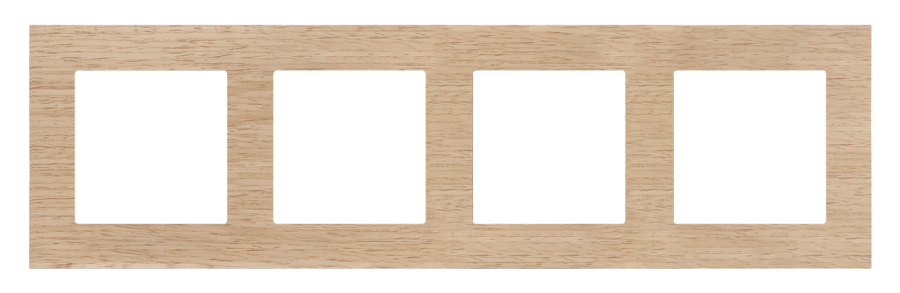 Simon 55 Nature quadruple frame, wood, light oak