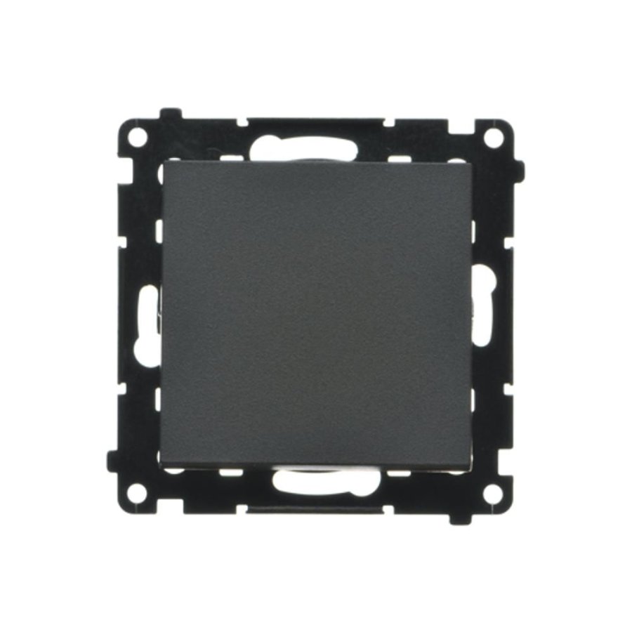 Simon 55 single switch, 10AX, black matt