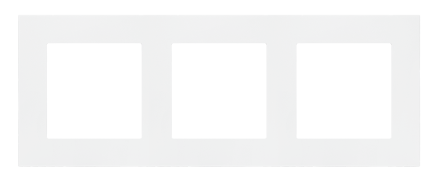 Simon 55 triple frame, white matt