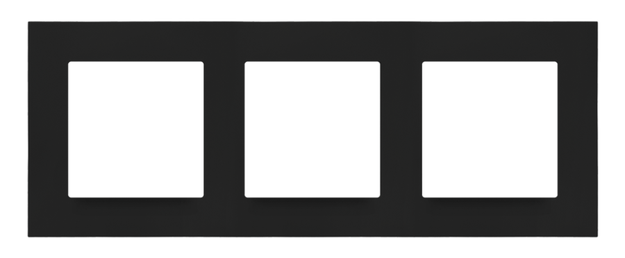 Simon 55 triple frame, black matt