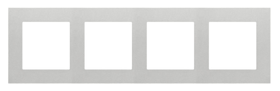 Simon 55 quadruple frame, matt aluminum