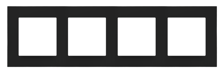 Simon 55 quadruple frame, black matt