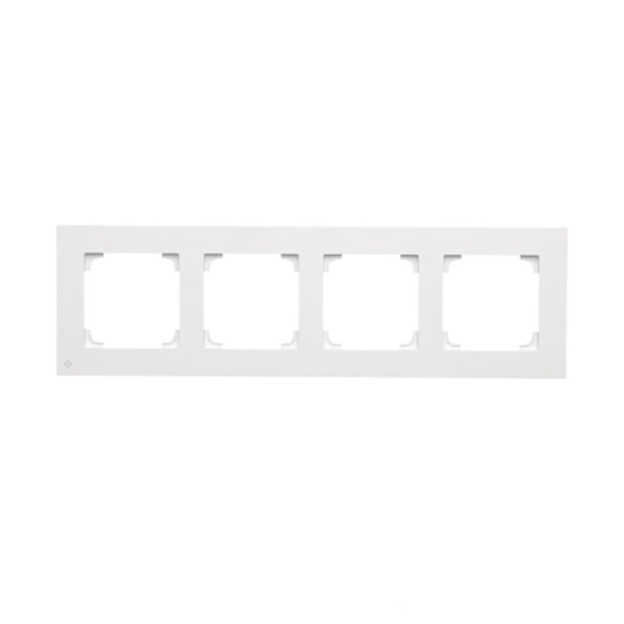 Simon 55 quadruple frame, antibacterial white