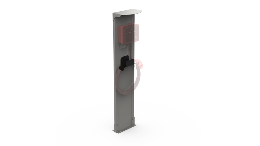 KT pedestal / stand for EV charging stations, cable holder
