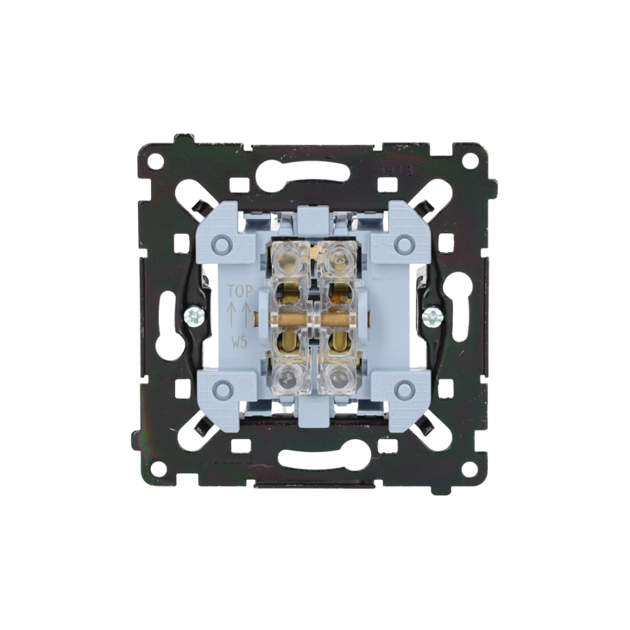 Simon 55 two gang switch, (Mechanism), 16AX, black