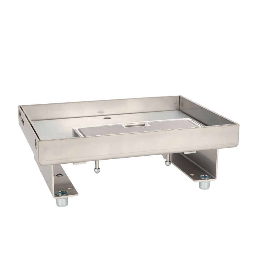 Dangtis, skirtas grindų dėžutėms, KGH, betoninėms grindims, nerūdijantis plienas, 187 x 171 mm, 4×K45, klasikinis nerūdijantis plienas (Inox)
